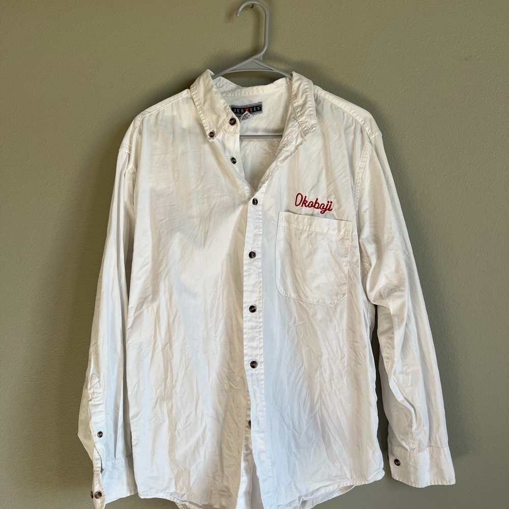 Okoboji, IA Vintage White Cotton Shirt